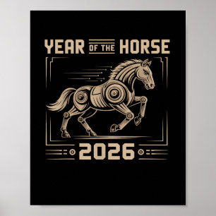Gelukkig Chinees Nieuwjaar van het Paard 2026 Luna Poster