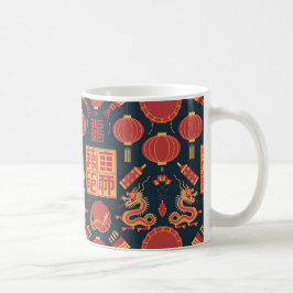 Gelukkig Chinees nieuwjaarsgeschenk Koffiemok