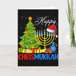Gelukkig Christmukkah Grappig Hanukkah Kerstmis Ge Kaart