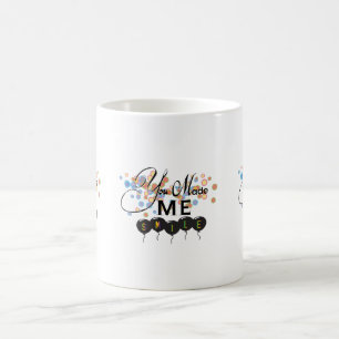Gelukkig citaat met ballonnen - U MAAKTE ME SMILE! Koffiemok