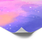 Gelukkig Citaat op een kosmisch Ruimte Abstract On Poster (Hoek)