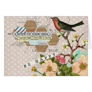 Gelukkig collage voor digitale vogels