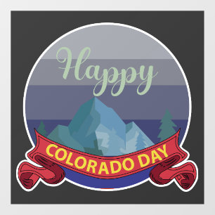Gelukkig Colorado Day teken Raamsticker