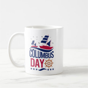 Gelukkig Columbusdag mok – vier de geschiedenis