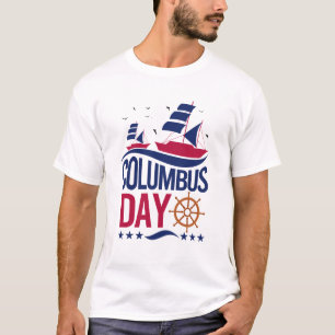 Gelukkig Columbusdag T-shirt – Moedig, Patriottisc