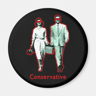 Gelukkig conservatief paar magneet