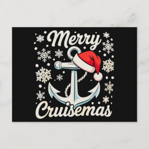 Gelukkig Cruisemas Anker Kerstman Hoed Kerst Cruis Feestdagenkaart