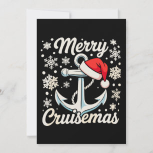 Gelukkig Cruisemas Anker Kerstman Hoed Kerst Cruis Kaart