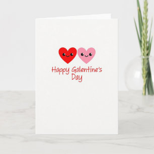 Gelukkig Cute Harten Galentines Dag Kaart