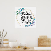 Gelukkig, dankbaar en zinloos Poster (Keuken)