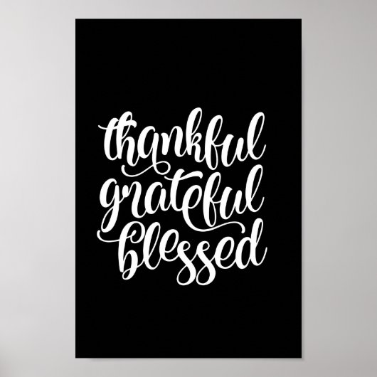 Gelukkig dankbaar gezegend poster (Voorkant)