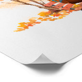 Gelukkig dankbaar Thanksgiving turkije Poster (Hoek)