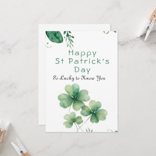 Gelukkig dat ik je ken St. Patrick's Day wenskaart Kaart