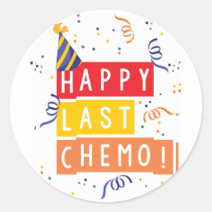 Gelukkig de laatste Chemo! Ronde Sticker