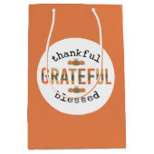 Gelukkig de Thanksgiving van de Herfst met de zege Medium Cadeauzakje (Voorkant)