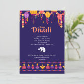 Gelukkig Diwali-feestuitnodiging Kaart (Staand voorkant)