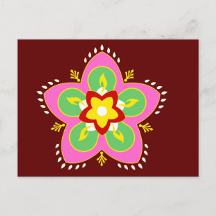 gelukkig diwali rangoli briefkaart