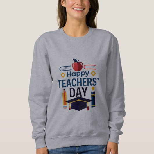 Gelukkig docentendag sweatshirt  (Voorkant)
