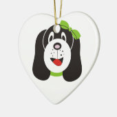 Gelukkig domme puppy maatwerk ornament (Links)