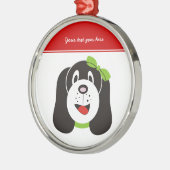 Gelukkig domme puppy maatwerk ornament (Links)