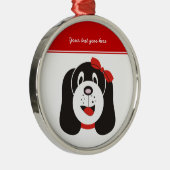 Gelukkig domme puppy maatwerk ornament (Rechts)