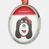 Gelukkig domme puppy maatwerk ornament (Links)