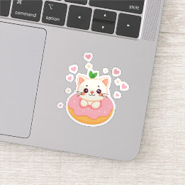 Gelukkig Donut Kitty Sticker