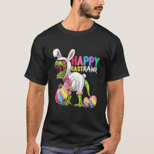 Gelukkig Eastrawr T Rex Dinosaurus Paashaas Ei Kos T-shirt