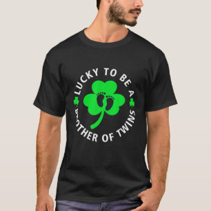 Gelukkig een broer van tweelingen Iers St Patrick' T-shirt