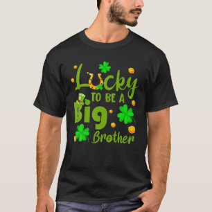 Gelukkig een grote broer St Patrick's Day Gender T-shirt