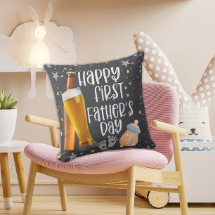 Gelukkig eerste Vaderdag Cute Speelse Worp Kussen