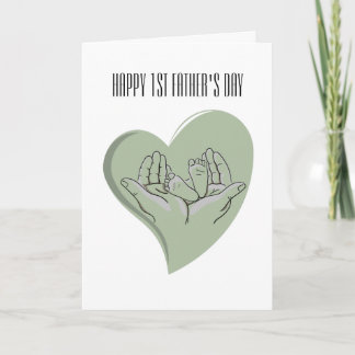 Gelukkig eerste Vaderdag kaart voor nieuwe papa