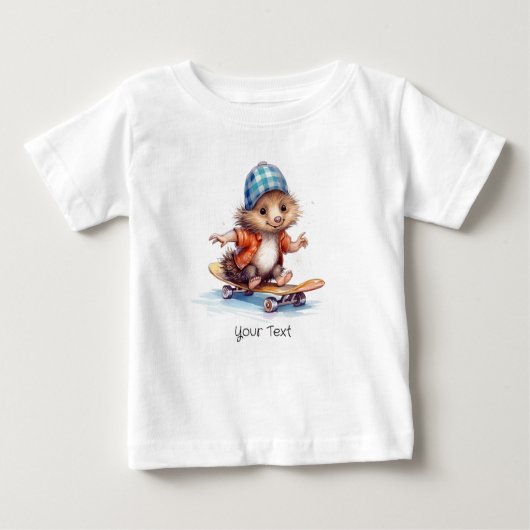 Gelukkig Egeltje Waterverf Baby T-shirt (Voorkant)