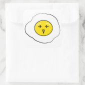 Gelukkig ei vierkante sticker (Tas)