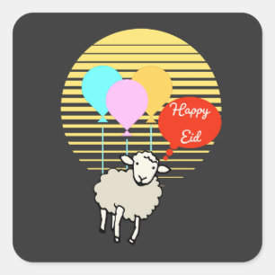 Gelukkig Eid Al-Adha Vierkante Sticker