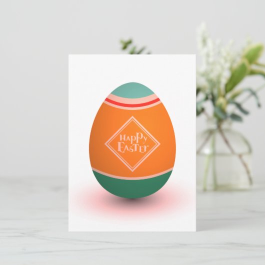 gelukkig eitje feestdagenkaart (Staand voorkant)