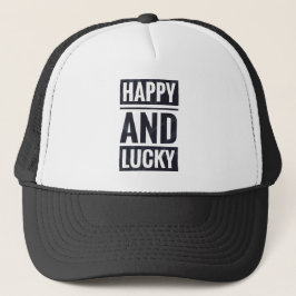 Gelukkig en gelukkig trucker pet