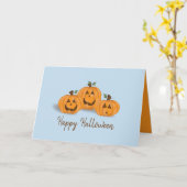 Gelukkig en glimlachend Jack O Lantern Kaart (Gele Bloem)