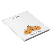 Gelukkig en glimlachend Jack O Lantern Notitieblok (Schuin)