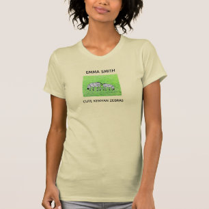 Gelukkig en Schattig Keniaanse Zebras T-shirt