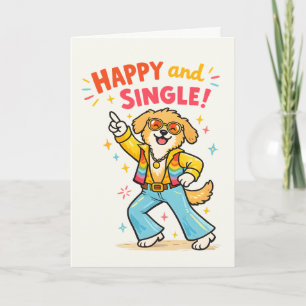 Gelukkig en single Scheidingsfeestje Feestdagen Kaart