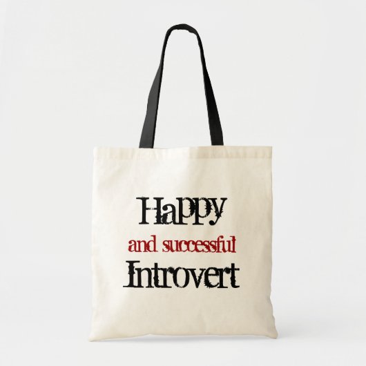 Gelukkig en succesvol introvert tote bag (Voorkant)