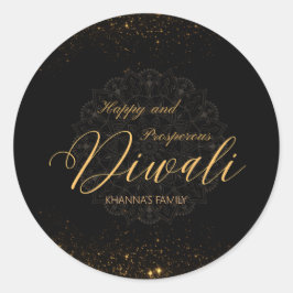 Gelukkig en welvarend Diwali aanpasbaar Ronde Sticker