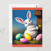 gelukkig esster bunny briefkaart (Voorkant / Achterkant)