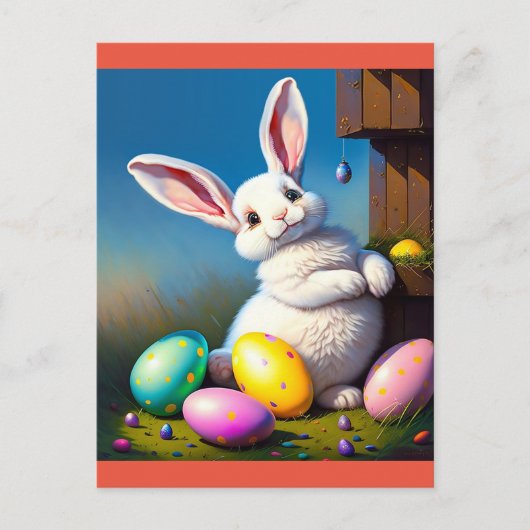 gelukkig esster bunny briefkaart (Voorkant)