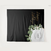 Gelukkig Feest Logo Kerst Foto Achtergrond Wandkleed (Voorkant (horizontaal))