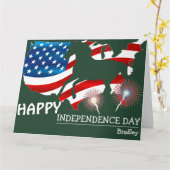 Gelukkig feest op de vierde dag van de onafhankeli kaart (Gele Bloem)