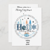 Gelukkig Feestdagenkaart (Voorkant / Achterkant)