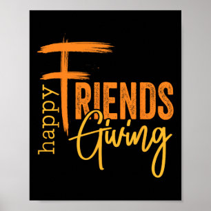 Gelukkig Friendsgiving-team Grappige Thanksgiving Poster