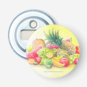 Gelukkig fruit button flesopener (Voorkant)